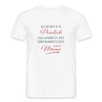 Core Competence: Embarrassing Mom - Men's T-Shirt - white - Front - AI Model Male 178 dark (178cm)