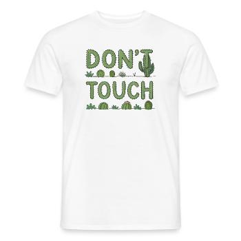 Do Not Touch — Green Cactus - Men's T-Shirt - white - Front - AI Model Male 178 dark (178cm)