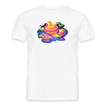 Fruity donut duck trip - Men's T-Shirt - white - Front - AI Model Male 178 dark (178cm)