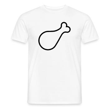 cuisse de poulet - T-shirt homme - blanc - Devant - AI Model Male 178 dark (178cm)