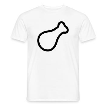 cuisse de poulet - T-shirt homme - blanc - Devant - AI Model Male 178 dark (178cm)