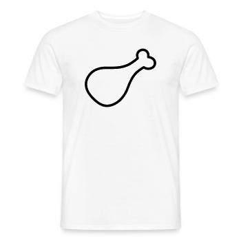 cuisse de poulet - T-shirt homme - blanc - Devant - AI Model Male 178 dark (178cm)