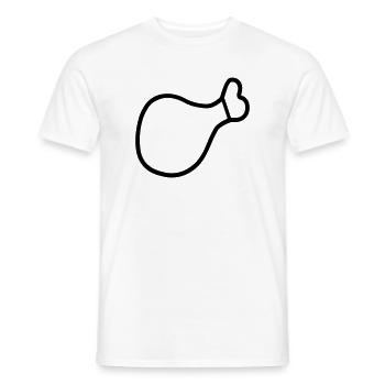cuisse de poulet - T-shirt homme - blanc - Devant - AI Model Male 178 dark (178cm)