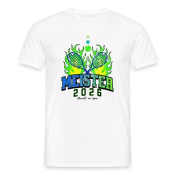 Meister Champion 2026 Meisterschaft Winterrunde - Männer T-Shirt - Weiß - Vorne - AI Model Male 178 dark (178cm)