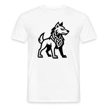 Wolf Wikinger - Männer T-Shirt - Weiß - Vorne - AI Model Male 178 dark (178cm)