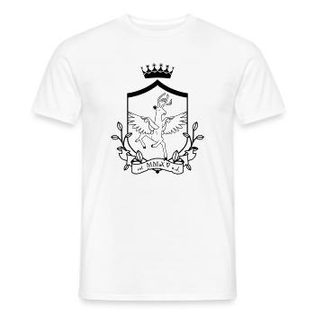 Cerf ailé – noble forêt héraldique animale - T-shirt homme - blanc - Devant - AI Model Male 178 dark (178cm)