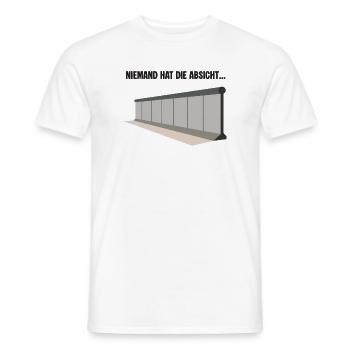 Absichtslose Mauer Zitat - Männer T-Shirt - Weiß - Vorne - AI Model Male 178 dark (178cm)