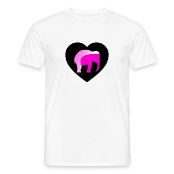 Elefant - Männer T-Shirt - Weiß - Vorne - AI Model Male 178 dark (178cm)