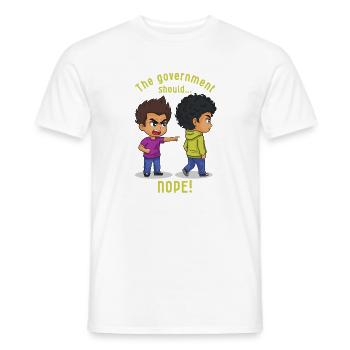 The Government Should... Nope! - Men's T-Shirt - white - Front - AI Model Male 178 dark (178cm)