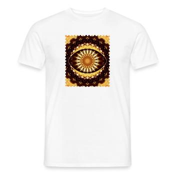 Kaleidoscope Fire Eye Pattern - Men's T-Shirt - white - Front - AI Model Male 178 dark (178cm)