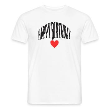 Bon anniversaire - T-shirt homme - blanc - Devant - AI Model Male 178 dark (178cm)