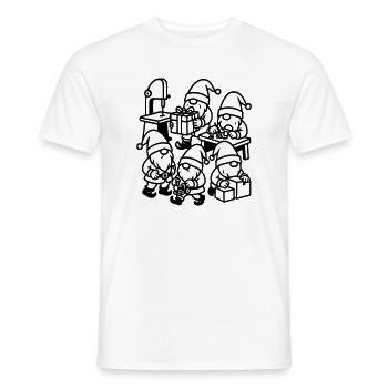 wichtel bei der fleißigen arbeit - Männer T-Shirt - Weiß - Vorne - AI Model Male 178 dark (178cm)