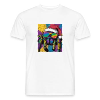 Tarantula Weihnachten Porträt - Männer T-Shirt - Weiß - Vorne - AI Model Male 178 dark (178cm)