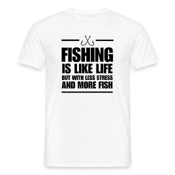 Angeln, Fischliebhaber, Fischer, Opa, Ruhestand - Männer T-Shirt - Weiß - Vorne - AI Model Male 178 dark (178cm)