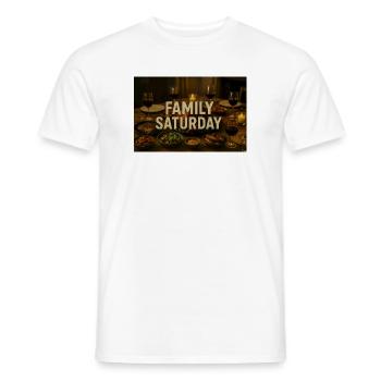 Familienabendessen am Samstag - Männer T-Shirt - Weiß - Vorne - AI Model Male 178 dark (178cm)