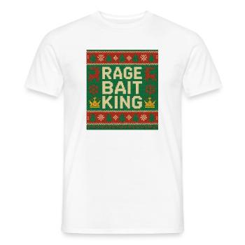 Rage Bait King Hässlicher Pulloverstil, lustiges Meme - Männer T-Shirt - Weiß - Vorne - AI Model Male 178 dark (178cm)