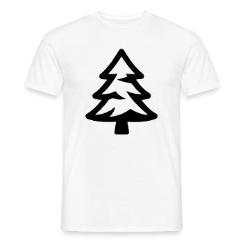 Sapin des forêts symbole de conifères - T-shirt homme - blanc - Devant - AI Model Male 178 dark (178cm)