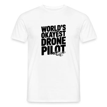 World’s Okayest Drone Pilot - Men's T-Shirt - white - Front - AI Model Male 178 dark (178cm)