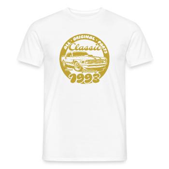 33e anniversaire - Classic Musclecar 01/1993 - T-shirt homme - blanc - Devant - AI Model Male 178 dark (178cm)