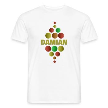 Damian - Men's T-Shirt - white - Front - AI Model Male 178 dark (178cm)