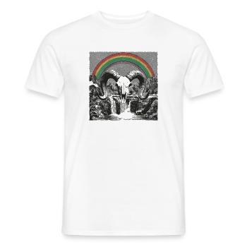 Regenbogenbogen über Nacht-Silhouetten - Männer T-Shirt - Weiß - Vorne - AI Model Male 178 dark (178cm)