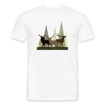 Hirsch - Männer T-Shirt - Weiß - Vorne - AI Model Male 178 dark (178cm)