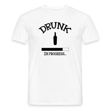 Drunk in Progress - alcool - T-shirt homme - blanc - Devant - AI Model Male 178 dark (178cm)
