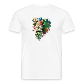 Psychedelic Santa Kaleidoscope - T-shirt homme - blanc - Devant - AI Model Male 178 dark (178cm)
