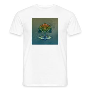 Braided Rainbow Tree - Men's T-Shirt - white - Front - AI Model Male 178 dark (178cm)