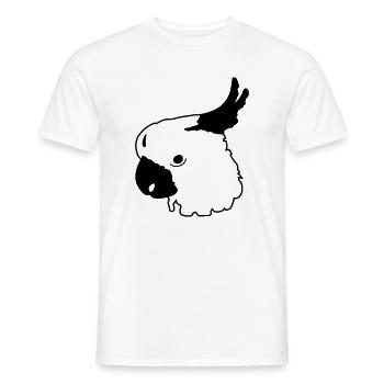 Papegaai - Heren T-shirt - wit - Voor - AI Model Male 178 dark (178cm)