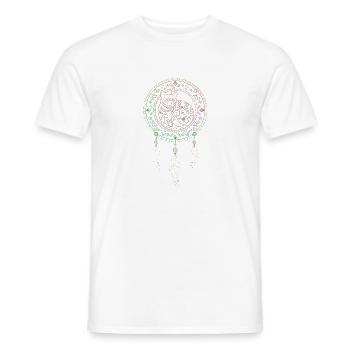 Einheimischer AmeriCat Purr-oud Katzenliebhaber-Parodie auf Stammesmitglied - Männer T-Shirt - Weiß - Vorne - AI Model Male 178 dark (178cm)