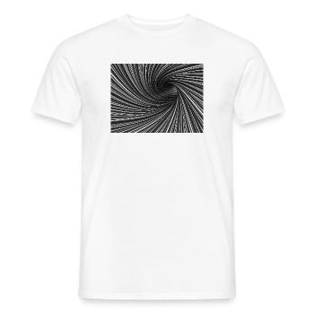 Schwarz-Weißes Tourbillon - Männer T-Shirt - Weiß - Vorne - AI Model Male 178 dark (178cm)