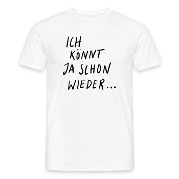 Je pourrais recommencer - T-shirt homme - blanc - Devant - AI Model Male 178 dark (178cm)