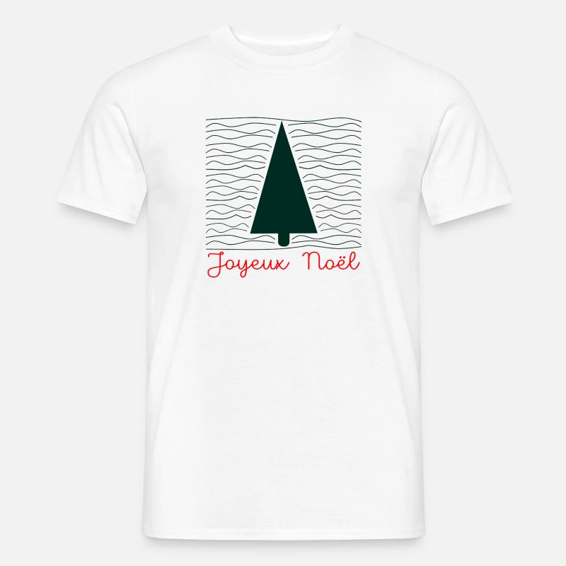 Weihnachtsbaum – Minimalistisch - Männer T-Shirt - Weiß