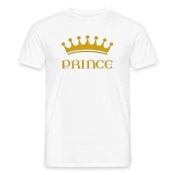 Prince - Men's T-Shirt - white - Front - AI Model Male 178 dark (178cm)