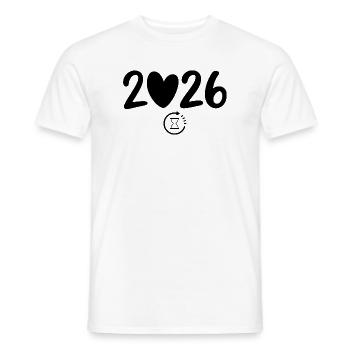 2026 Silvester Countdown mit Vorfreude auf Neujahr - Männer T-Shirt - Weiß - Vorne - AI Model Male 178 dark (178cm)