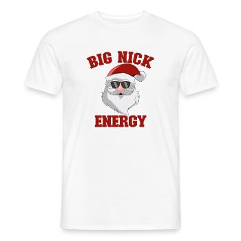 Père Noël, Joyeux Noël, Big Nick-E - T-shirt homme - blanc - Devant - AI Model Male 178 dark (178cm)