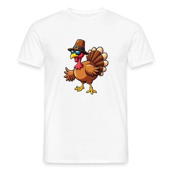 Thanksgiving Drôle Dinde de Thanksgiving - T-shirt homme - blanc - Devant - AI Model Male 178 dark (178cm)