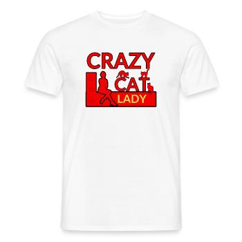 feline - Men's T-Shirt - white - Front - AI Model Male 178 dark (178cm)