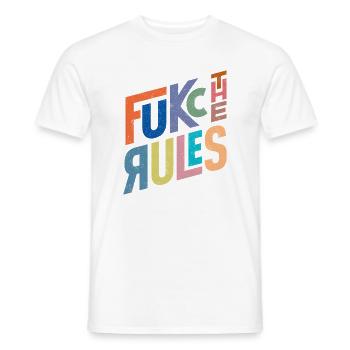 Les règles sont là pour être enfreintes - T-shirt homme - blanc - Devant - AI Model Male 178 dark (178cm)