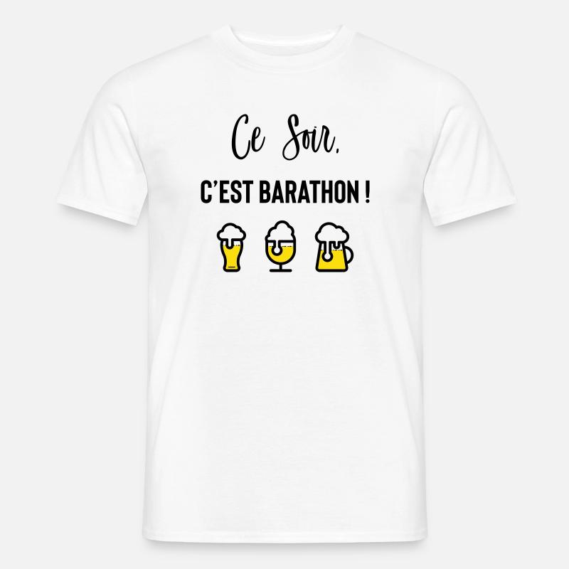 Heute Abend ist ein Barathon! - Männer T-Shirt - Weiß
