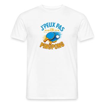 Ich kann nicht. Ich habe Tischtennis. - Männer T-Shirt - Weiß - Vorne - AI Model Male 178 dark (178cm)