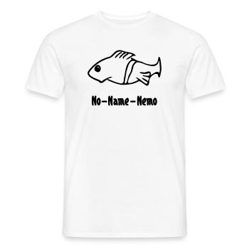 Fish without a name - Men's T-Shirt - white - Front - AI Model Male 178 dark (178cm)