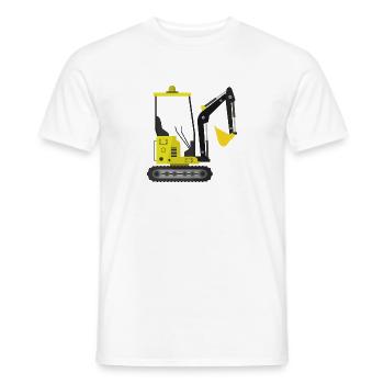 Excavatrice - T-shirt homme - blanc - Devant - AI Model Male 178 dark (178cm)