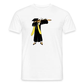 Dabbing Graduation Girl Diploma Funny High School - Männer T-Shirt - Weiß - Vorne - AI Model Male 178 dark (178cm)