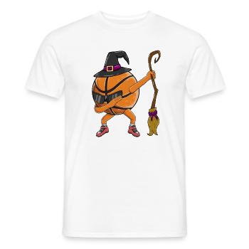 Dabbing Basketball Witch Lustiges Halloween-Sport-Fa - Männer T-Shirt - Weiß - Vorne - AI Model Male 178 dark (178cm)
