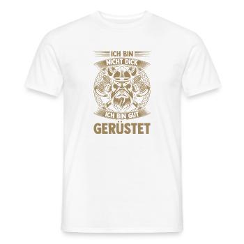 Mittelalter Schildwall Mittelaltermarkt Wikinger - Männer T-Shirt - Weiß - Vorne - AI Model Male 178 dark (178cm)