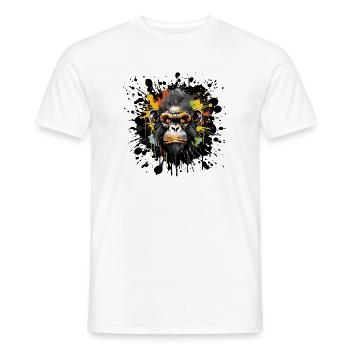Graffiti Monkey Animal - Men's T-Shirt - white - Front - AI Model Male 178 dark (178cm)
