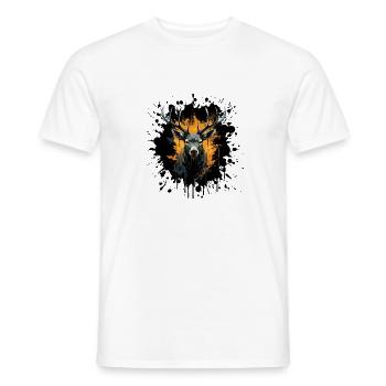 Animal de cerf tête de cerf - T-shirt homme - blanc - Devant - AI Model Male 178 dark (178cm)