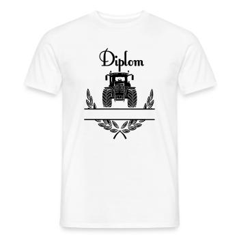 Diplom Tractor – Namespace - Men's T-Shirt - white - Front - AI Model Male 178 dark (178cm)